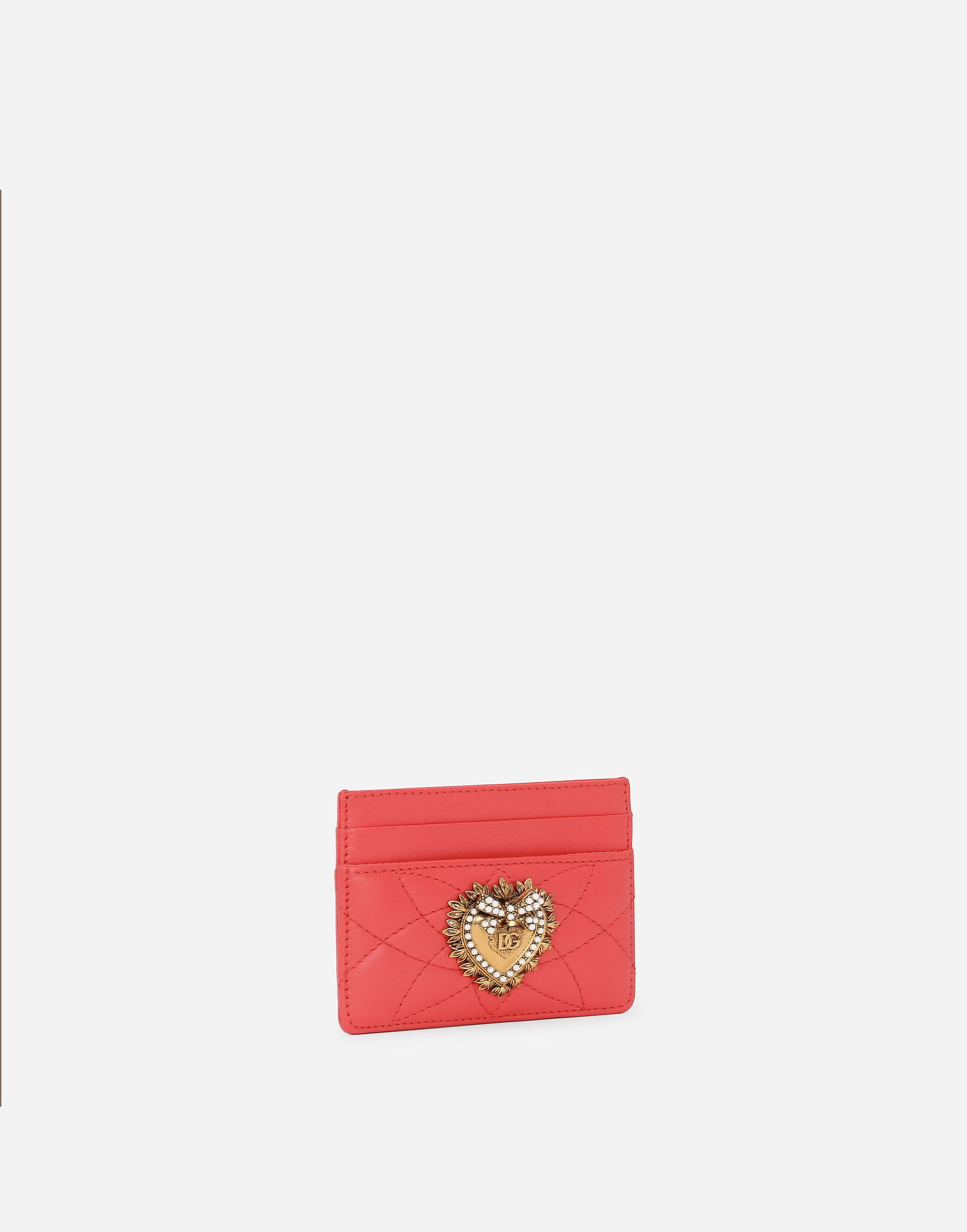 Peňaženka Dolce & Gabbana Leather Card Holder With Jeweled Heart Červená | BI0330AV96787550, 1