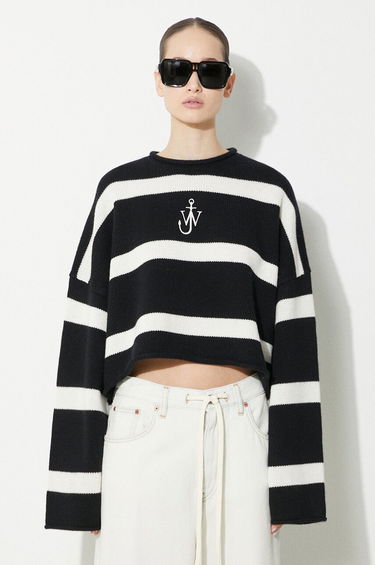 Sveter JW Anderson Cropped Anchor Jumper Sweater Čierna | KW1121.YN0264.901, 0
