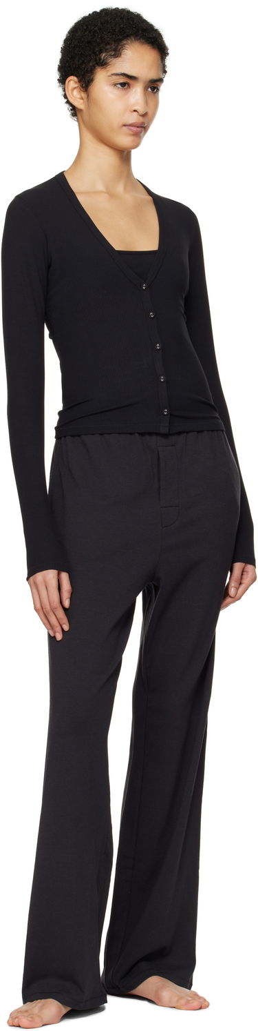 Sveter SKIMS Lounge Knit Cardigan Čierna | LS-LST-6742W, 3