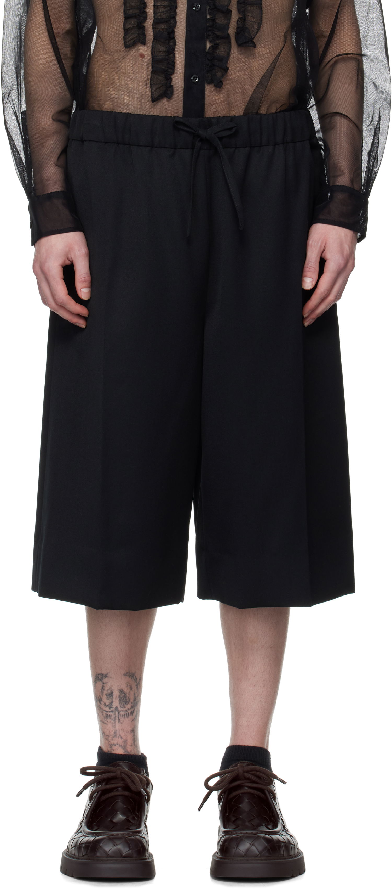 Šortky Simone Rocha Simone Rocha Wide Leg Long Shorts Čierna | 4148D 1217, 0
