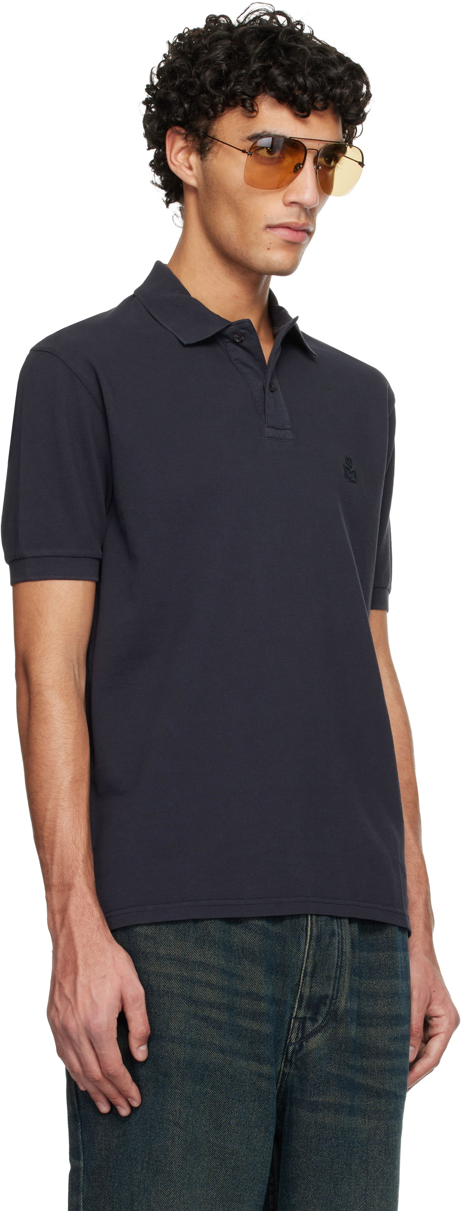 Polo tričko ISABEL MARANT Afko Polo Navy | PL0003HA-D1K02H, 1