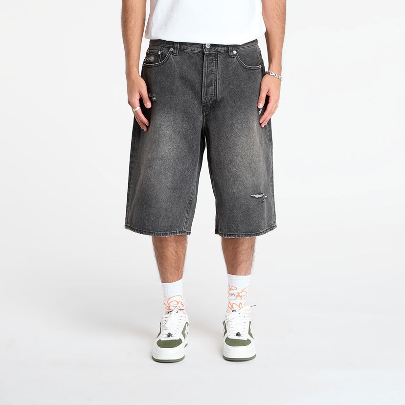 Šortky BAPE Sta Relaxed Fit Denim Shorts Šedá | 001DSL801302MBLK
