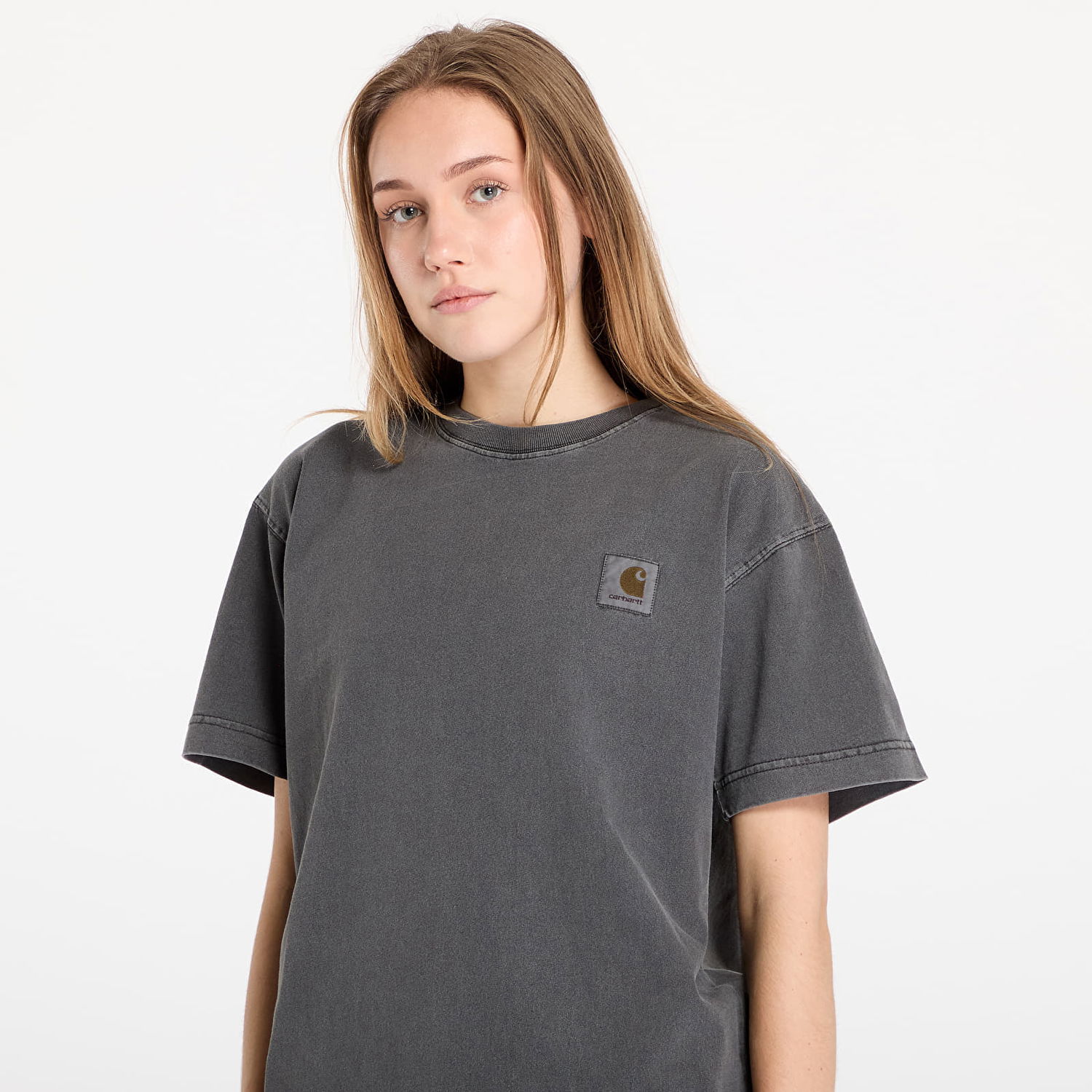 Tričko Carhartt WIP T-shirt S/S Vista T-Shirt UNISEX Graphite Garment Dyed S Čierna | I030780.87GD, 1