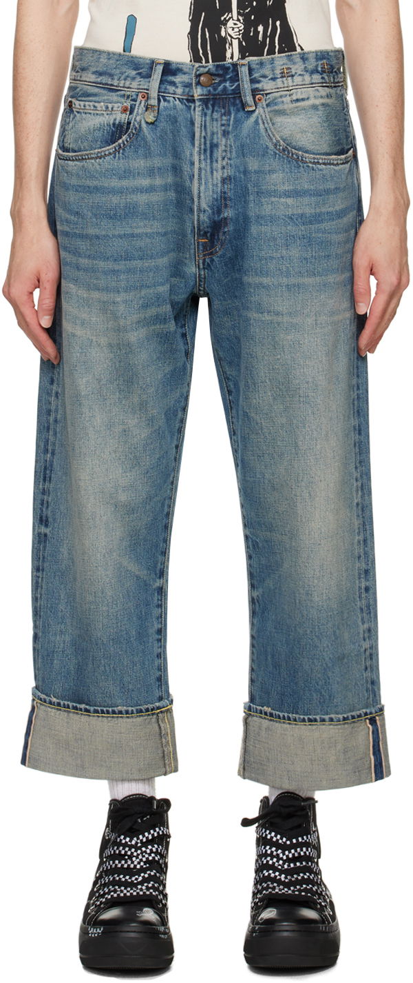 Džínsy R13 R13 Cuffed X-Boyfriend Jeans Modrá | R13MD111-D250A, 0