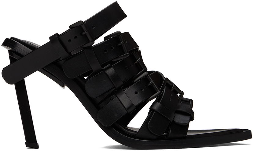 Doplnky Ann Demeulemeester Ann Demeulemeester Nel Heeled Buckle Strap Mules Čierna | 2401-W-H10-LT049-099