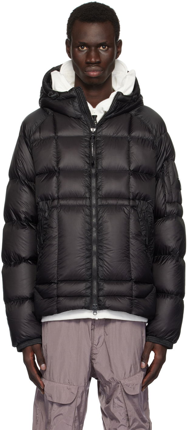 Prešívaná bunda C.P. Company Shell Hooded Long Down Jacket Čierna | 17CMOW210A-006099A