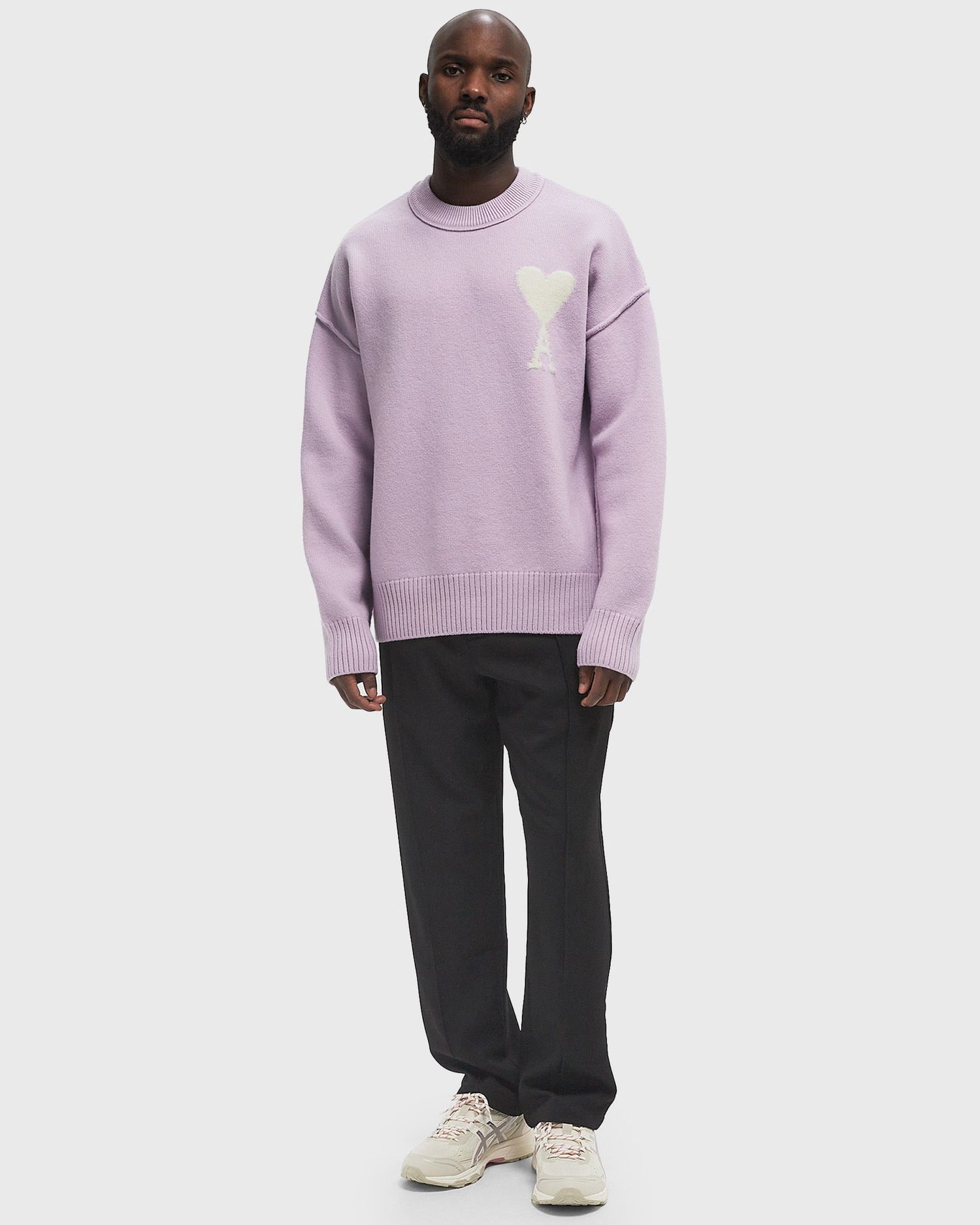 Sveter AMI AMI Paris Boxy ADC Sweater XXL Fialová | UKS090.KN0090-505, 1