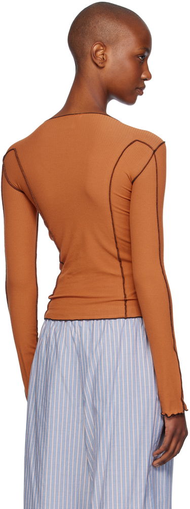 Tričko Baserange Fitted Long Sleeve T-shirt Oranžová | TTML-RB-WI24, 2