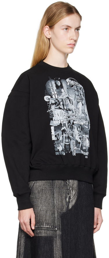 Sveter We11done Movie Collage Graphic Sweatshirt Čierna | WD-TS3-22-743-U-BK, 1
