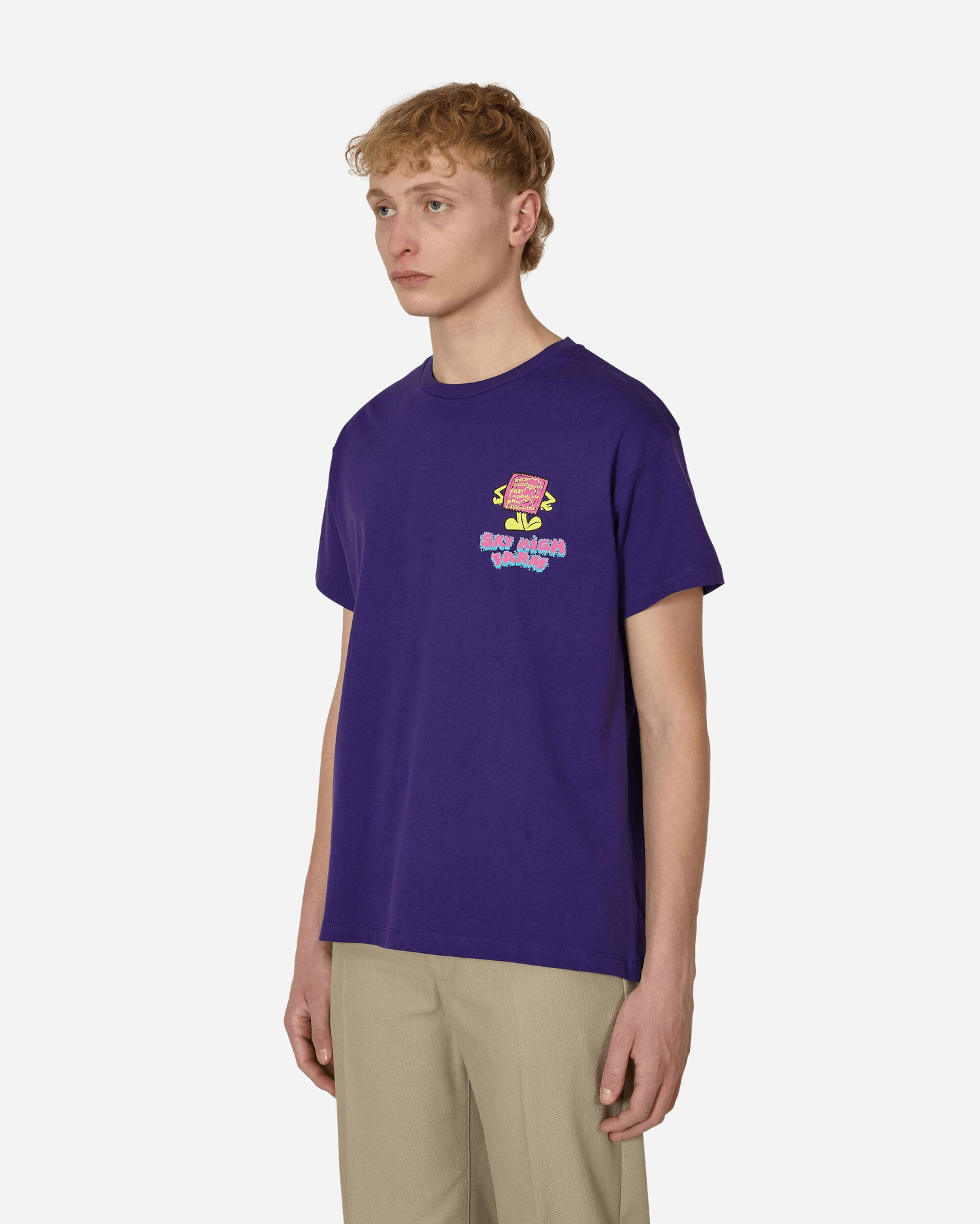 Tričko Sky High Farm Flatbush Printed T-Shirt Fialová | SHF03T001 1, 1