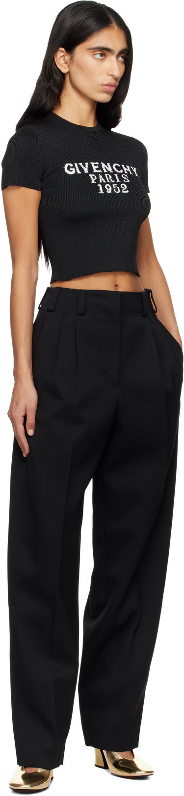 Crop Top Givenchy Givenchy Cropped T-shirt Čierna | BW61H14ZSK001, 3