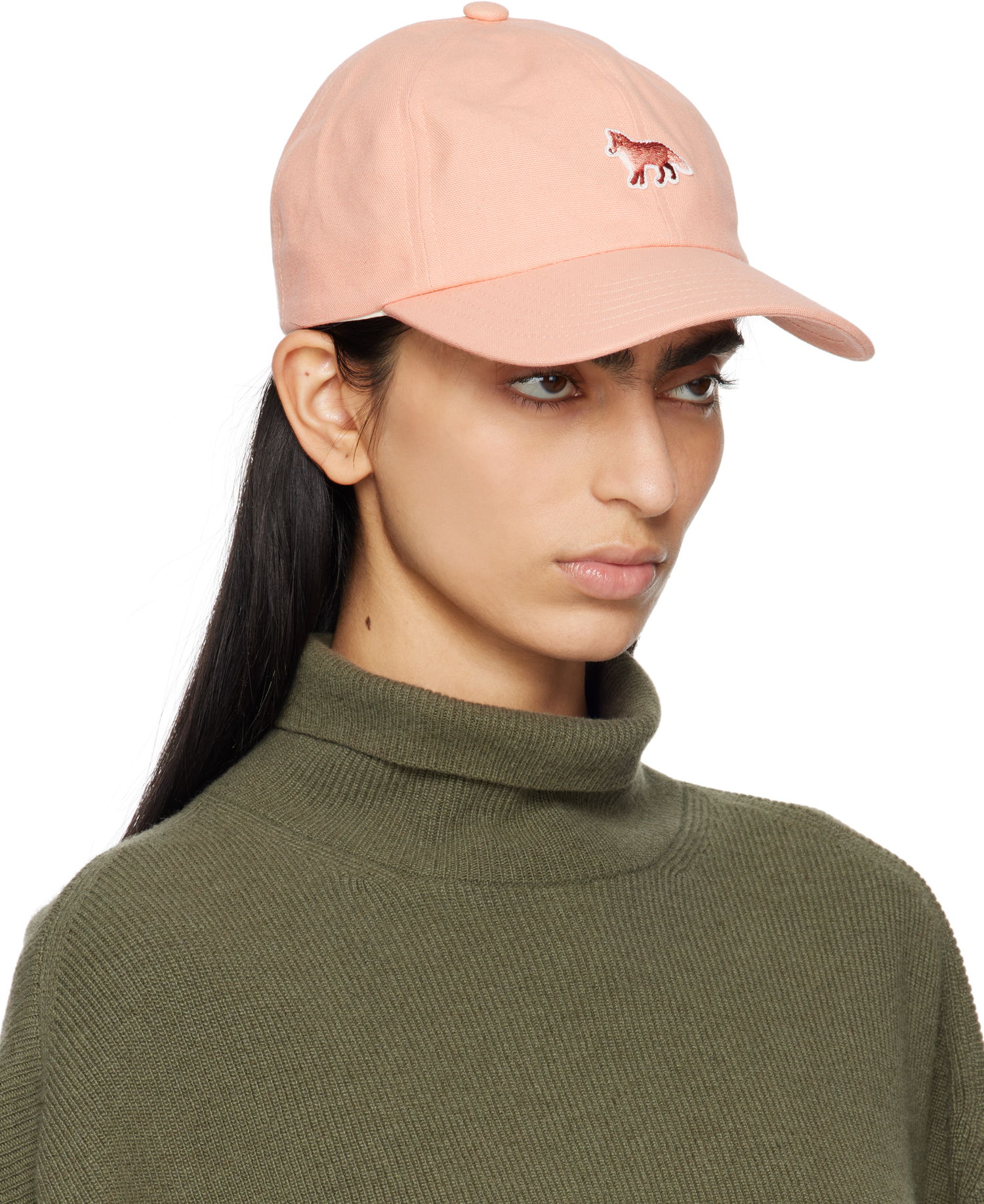 Šiltovka MAISON KITSUNÉ Maison Kitsuné Baby Fox Baseball Cap Ružová | OW06108WB0026, 1