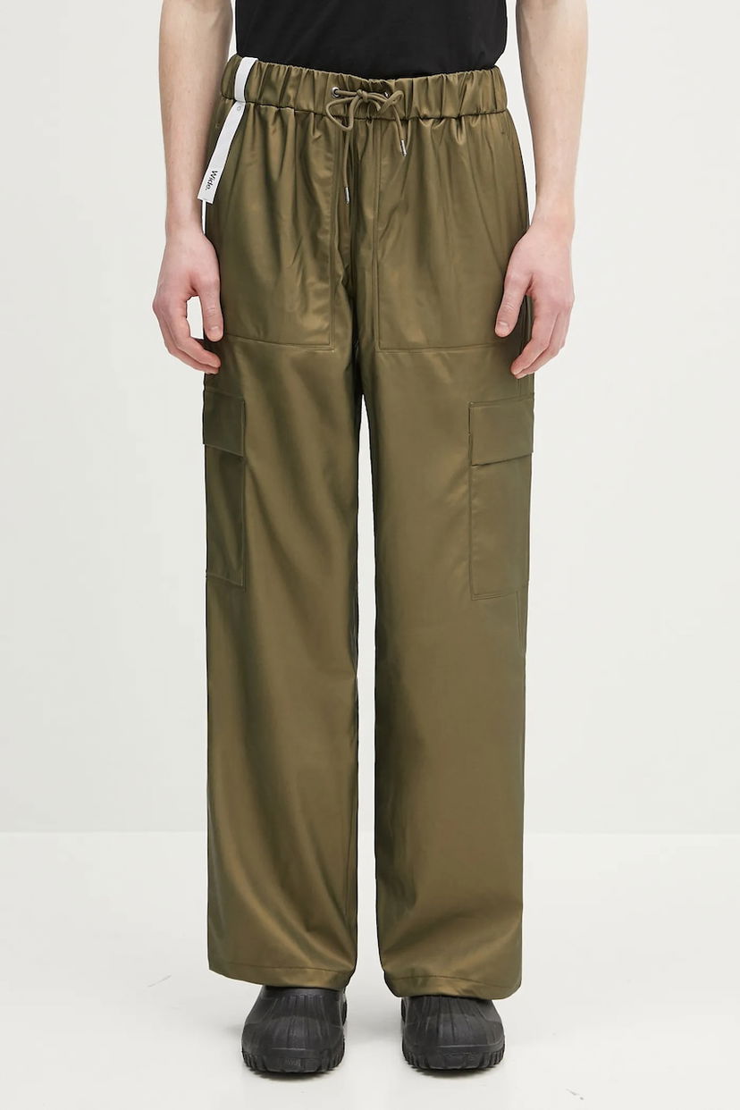 Cargo nohavice Rains Cargo Rain Pants Wide W3 Zelené | 18990.105