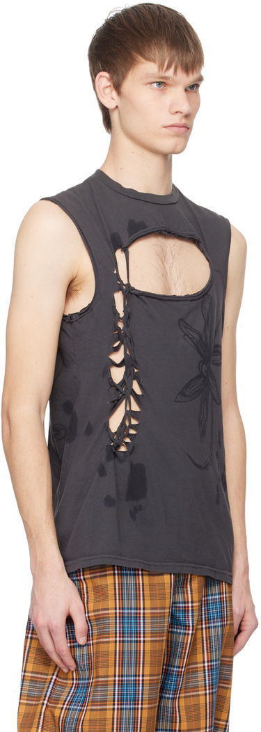 Tielko Collina Strada Collina Strada Nash Graphic Cutout Tank Top Šedá | XX3382, 1