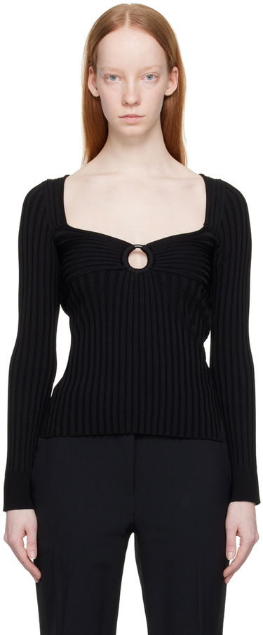 Sveter Stella McCartney Ribbed Ring Detail Top Čierna | 6K02933S2375, 0