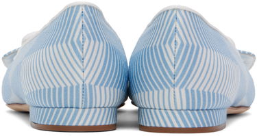 Šaty Manolo Blahnik Manolo Blahnik Maysale Ballerina Flats Modrá | 124-2513-0001, 1