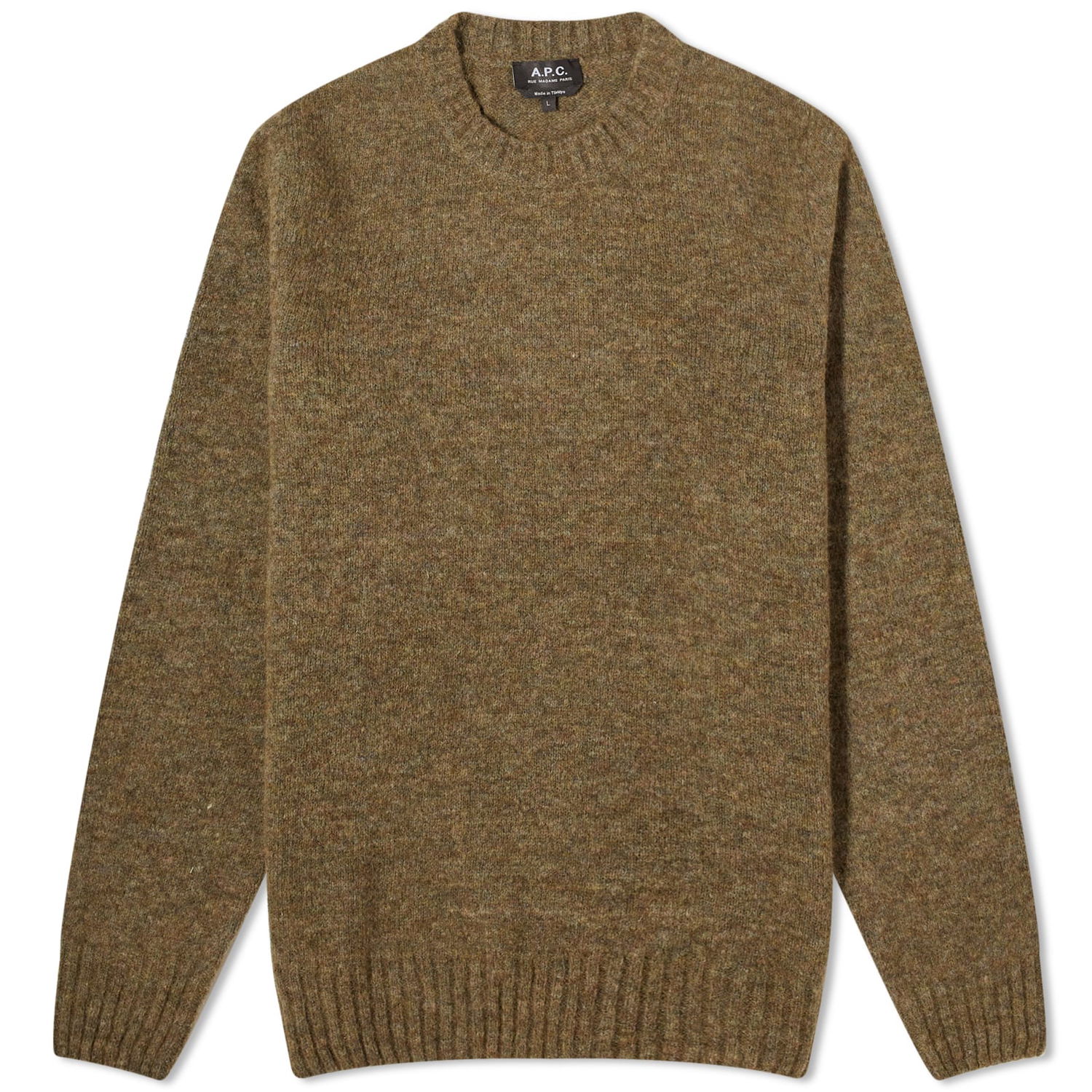 Sveter A.P.C. Lucas Brushed Alpaca Crewneck Zelené | WOAOG-H23151-PKA, 0