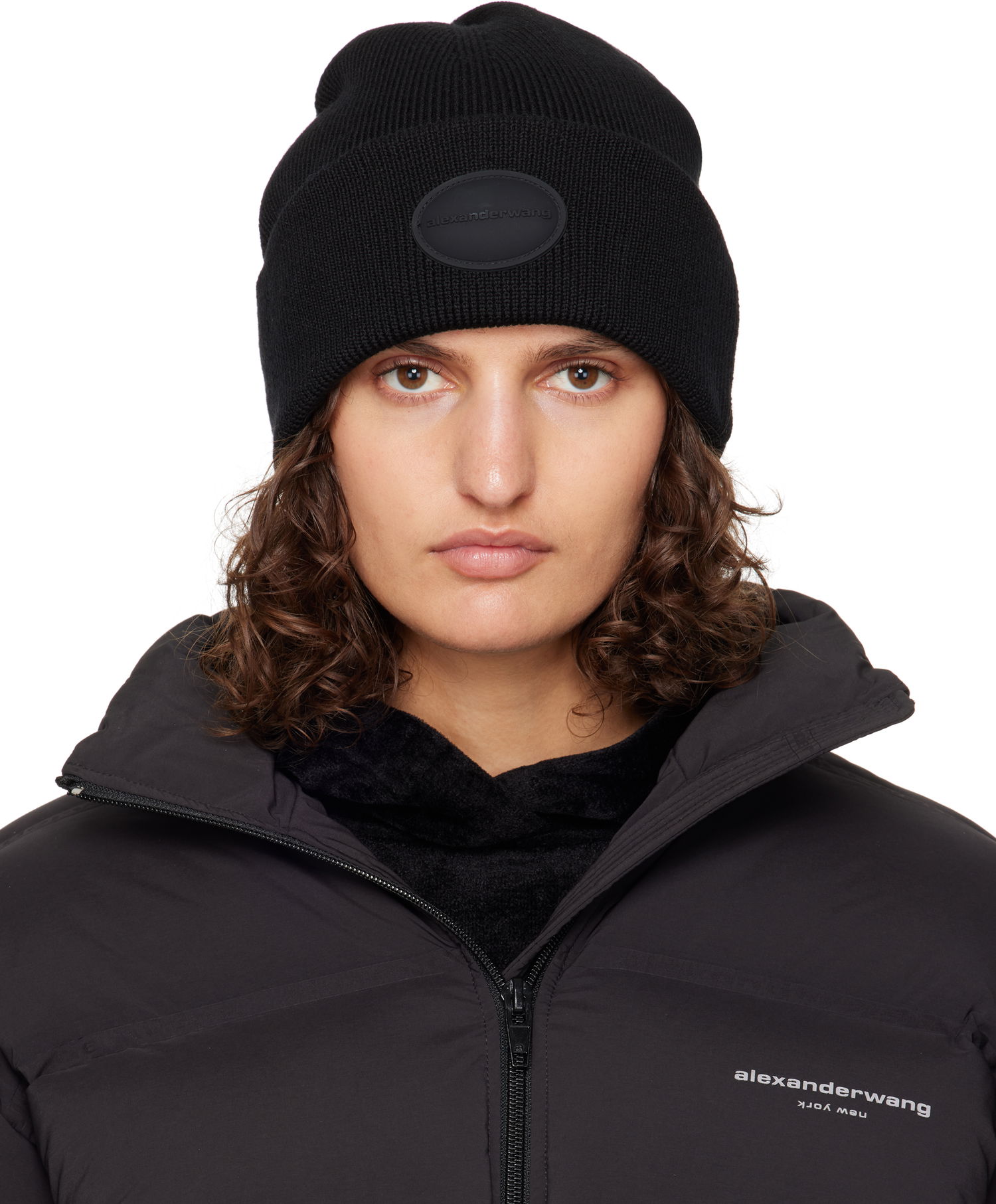 Kulicha Alexander Wang Dome Logo Beanie Čierna | 1KC4249052, 0