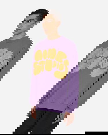 Mikina Acne Studios Fyre Bubble Logo Crew Sweat Fialová | BI0172-ADI, 1