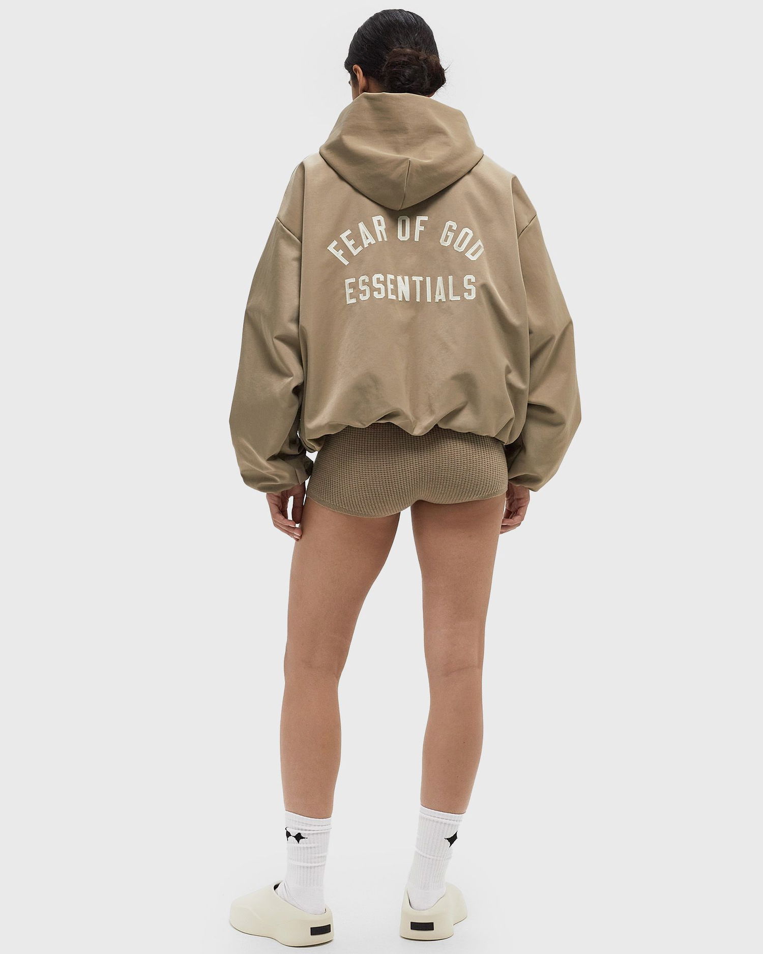 Mikina Fear of God Essentials Textured Nylon Hooded Bomber Jacket Béžová | 202HO245357FW-253, 1