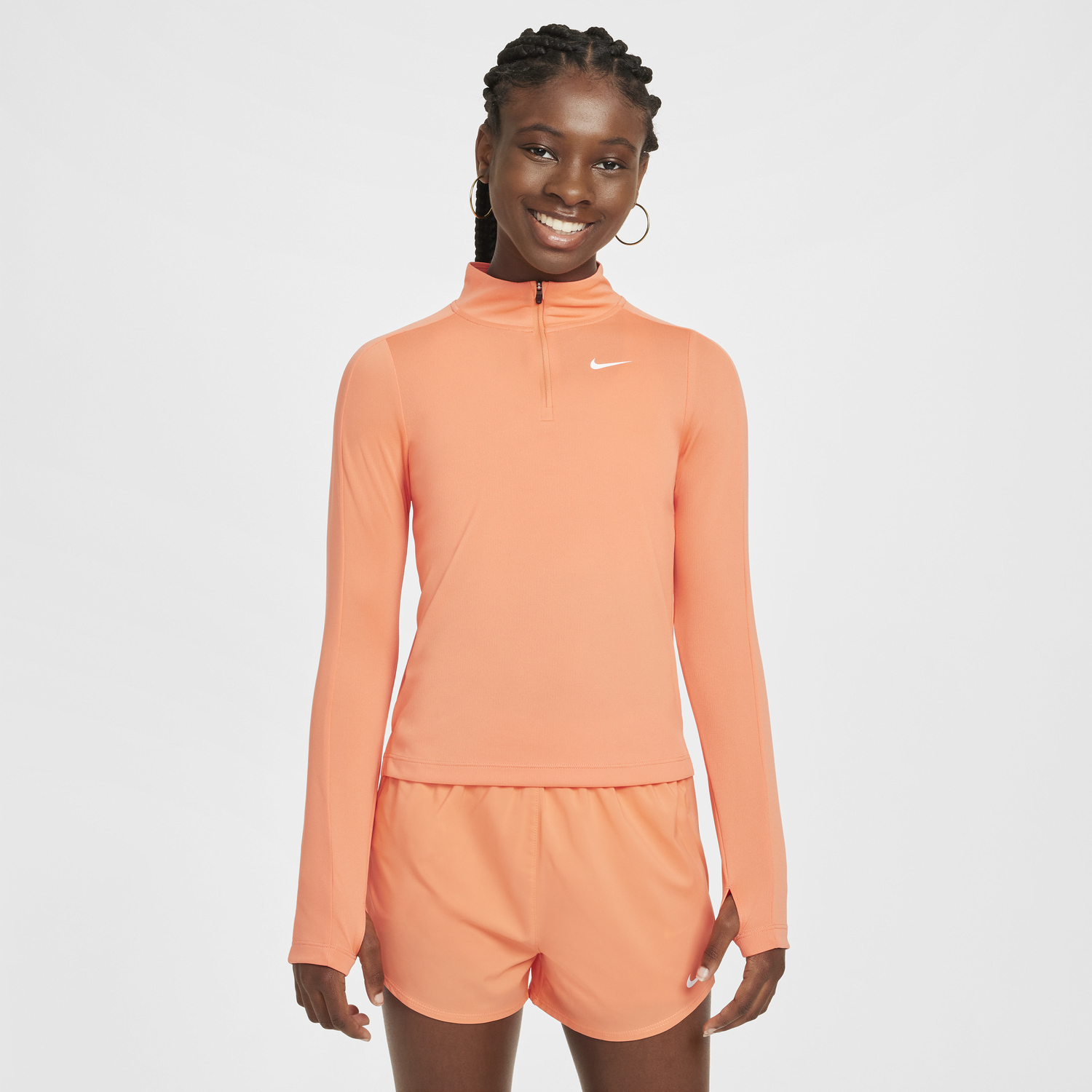 Tričko Nike Dri-FIT Long Sleeve 1/4 Zip Top Oranžová | FD2853-643, 0