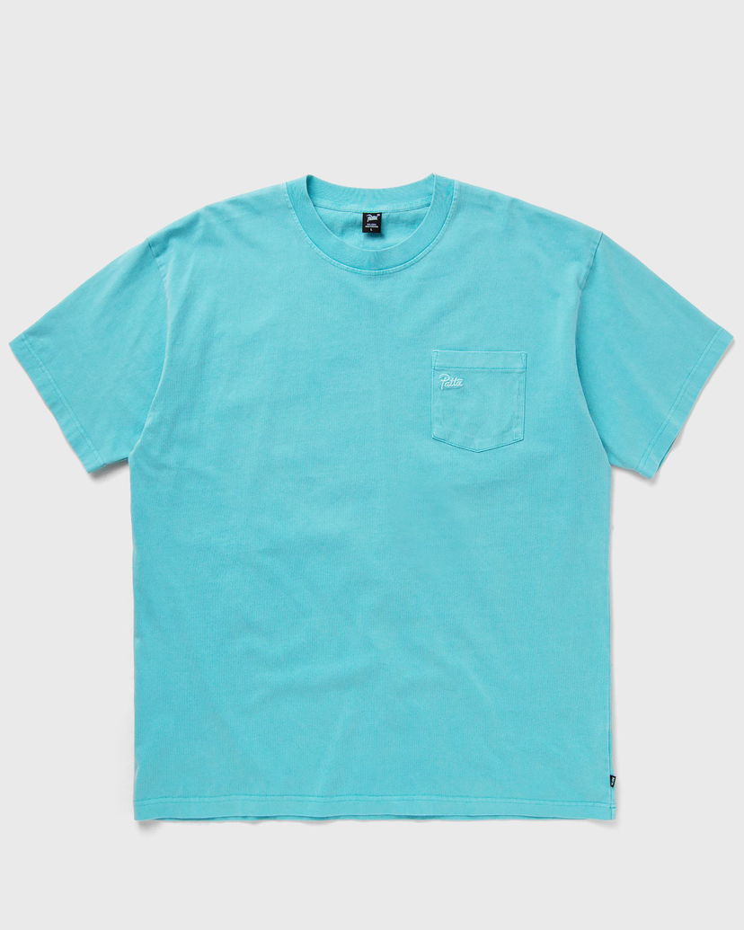 Tričko Patta Basic Pocket Tee Tyrkysová | POC-BS24-1000-290-0140-052