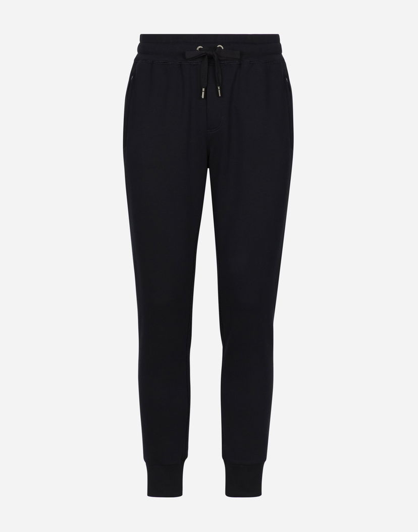 Tepláky Dolce & Gabbana Dolce & Gabbana Jersey Cotton Jogging Pants With Branded Tag Čierna | GVXQHTG7F2GB0665