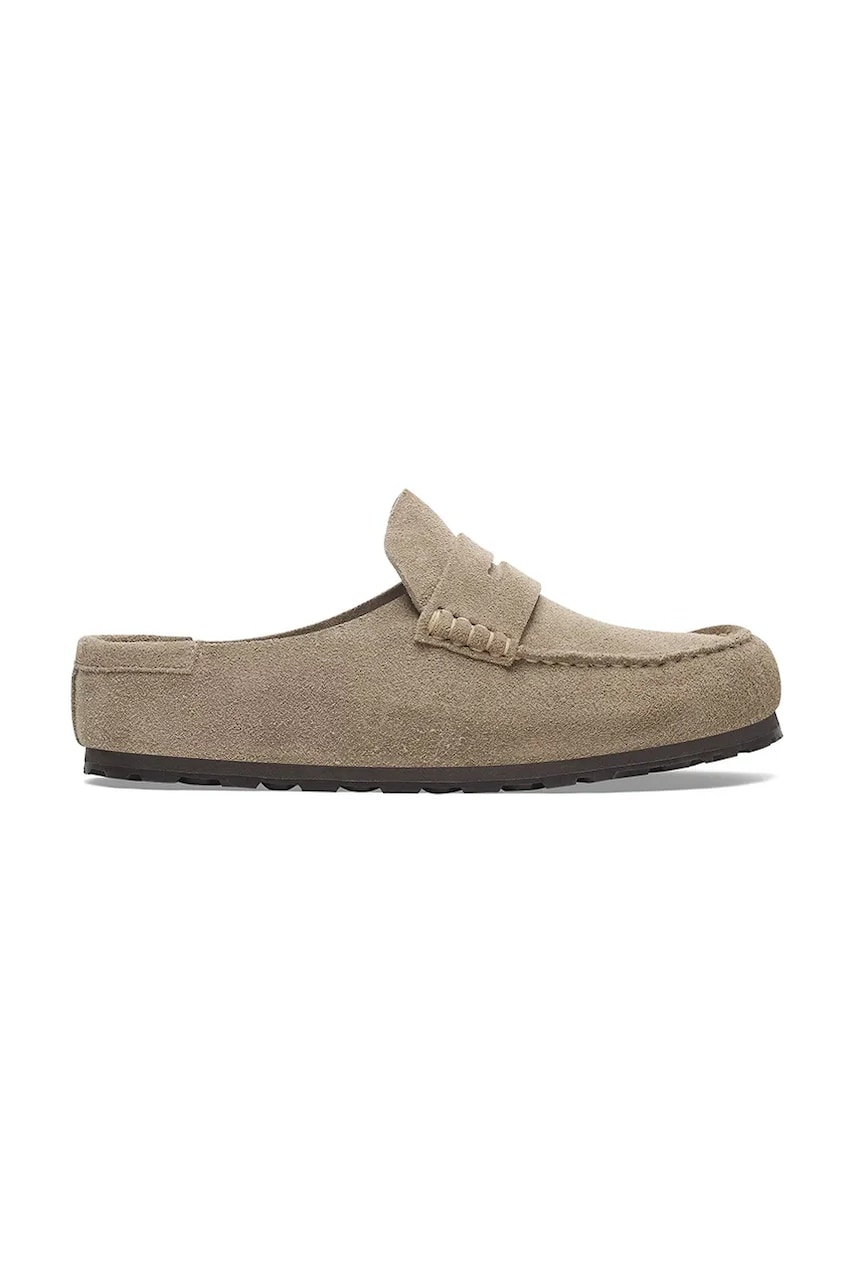 Tenisky a topánky Birkenstock Birkenstock Naples Wrapped LEVE Suede Mules Béžová | 1029710, 0