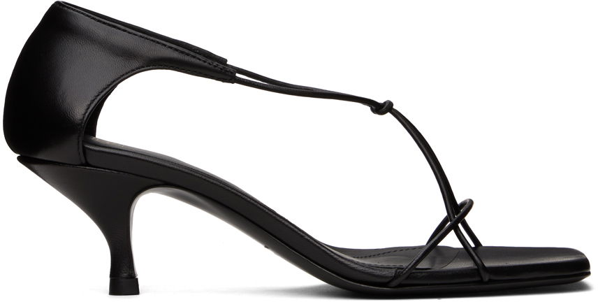Starostlivosť o obuv TOTEME TOTEME 'The Leather Knot' Heeled Sandals Čierna | 242-WAS2057-LE0014, 0