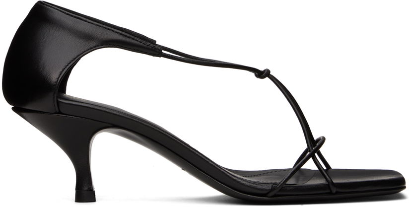 Starostlivosť o obuv TOTEME TOTEME 'The Leather Knot' Heeled Sandals Čierna | 242-WAS2057-LE0014
