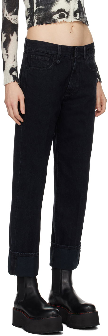 Džínsy R13 R13 Romeo Cuff Jeans Čierna | R13WD113-D184A, 1