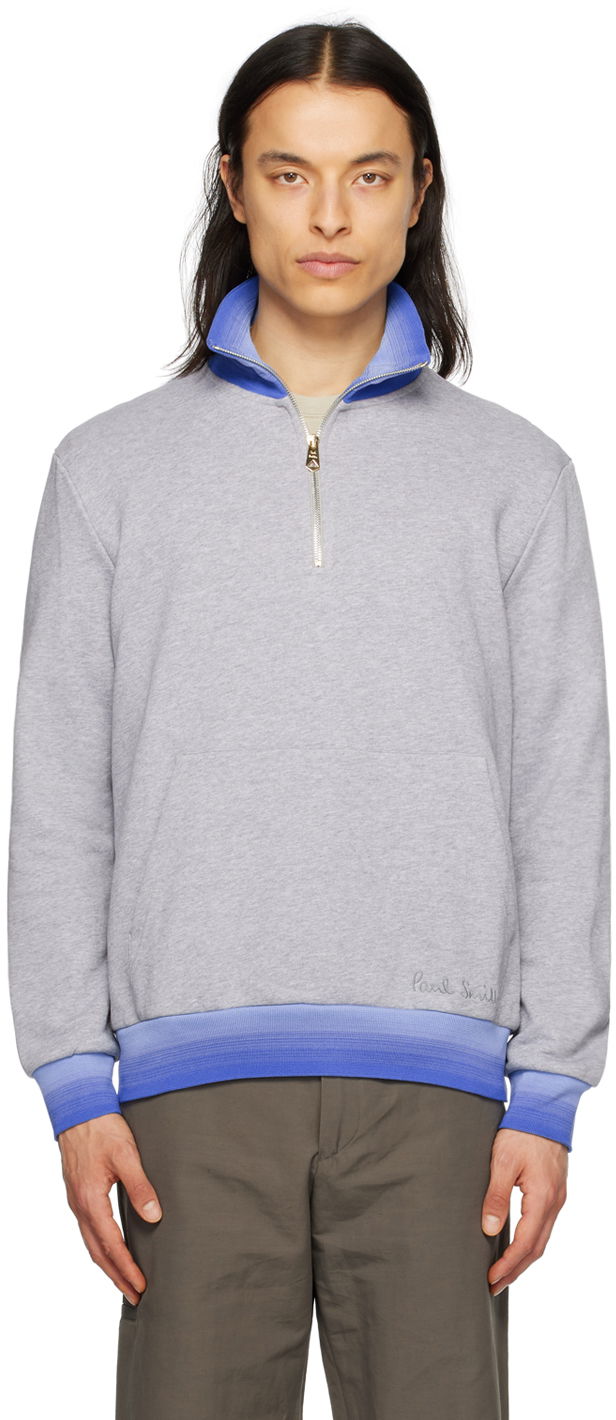 Sveter Paul Smith Paul Smith Half-Zip Sweatshirt Šedá | M1R-349X-K01647-72, 0