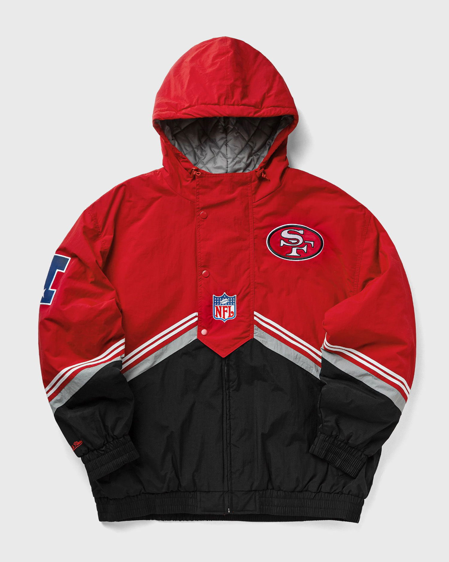 Vetrovka Mitchell & Ness Mitchell & Ness NFL San Francisco 49ers Throw It Back Retro Vintage Logo Jacket Červená | JK8094-SF4BKRD, 0