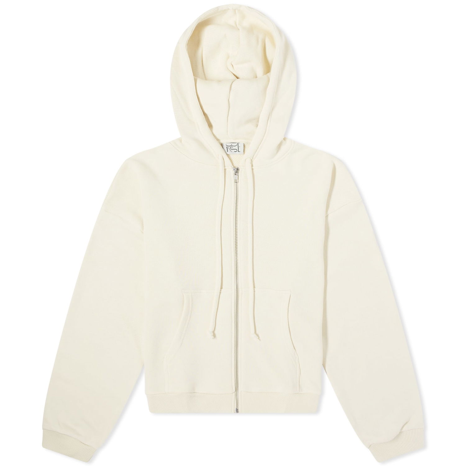 Mikina Baserange Rim Zipped Hoodie With Pocket Biela | FLRZH-PM-SP24-UDY, 1