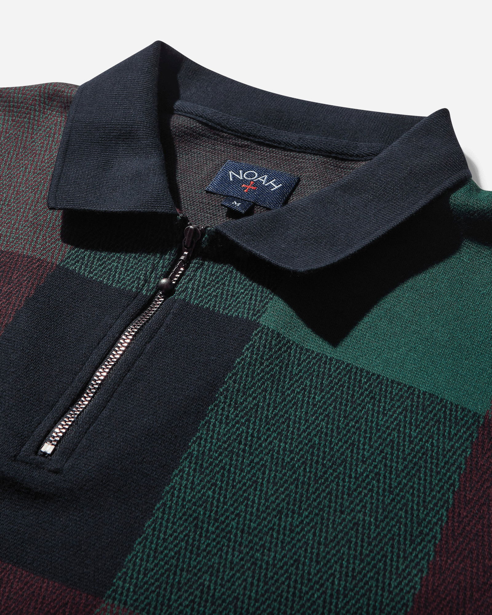 Buffalo Plaid Zip Polo Shirt