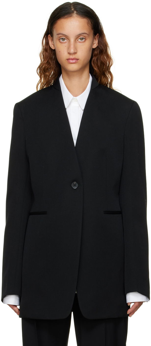 Bunda Jil Sander Single-Breasted Blazer Čierna | J04BN0001_J40021, 0