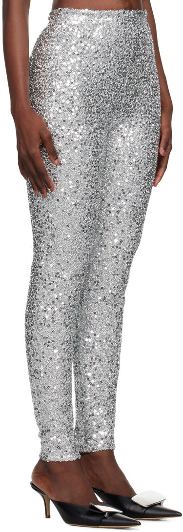 Legíny We11done We11done Sequined Leggings Metalická | WD-LE3-23-246-W-SV, 1