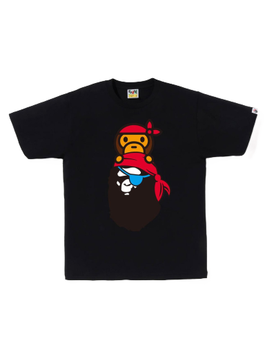 Tričko BAPE Pirate Milo On Ape Head Tee Čierna | 4I72110004