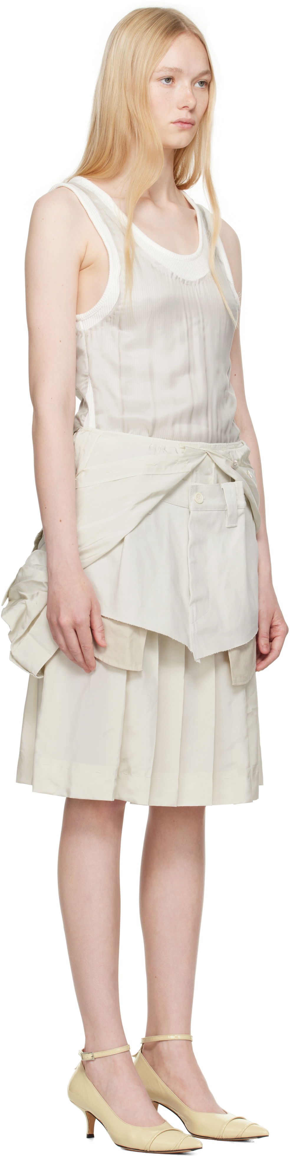 Sukňa Maison Margiela Maison Margiela Midi Dress Béžová | S51DD0029 MTN060, 1