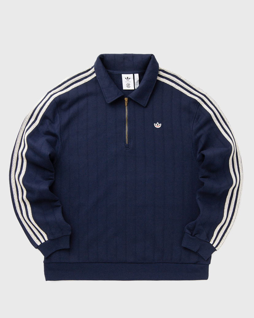 Mikina adidas Originals CLOT Quarter-Zip Polo Sweatshirt Navy | JM7097