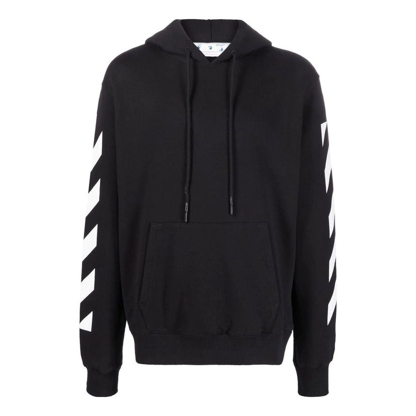 Mikina Off-White Loose Fit Hoodie With Arrow Pattern Čierna | OMBB097C99FLE0121001