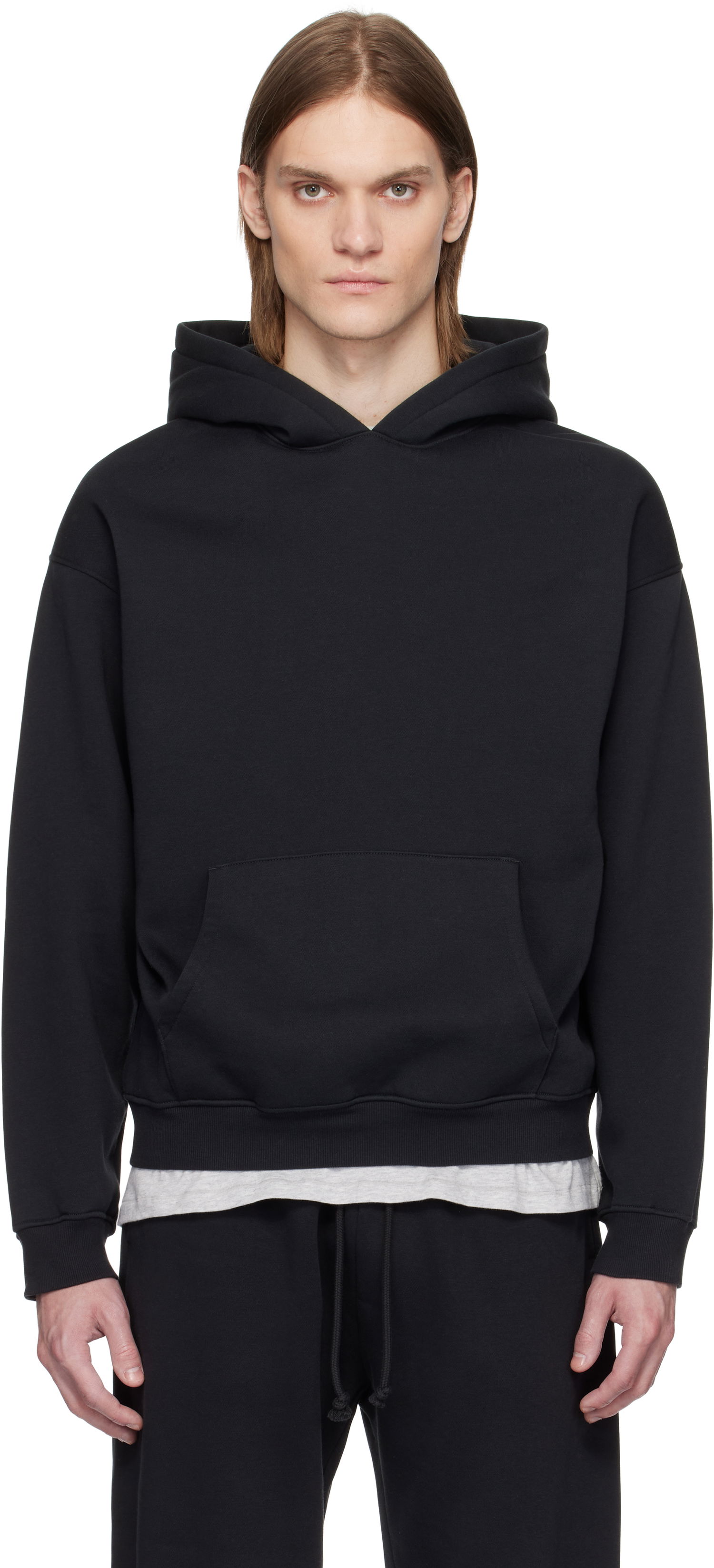 Mikina SKIMS SKIMS Fleece Lounge Relaxed Hoodie Čierna | PL-PLO-8461M-WASHED ONYX, 0