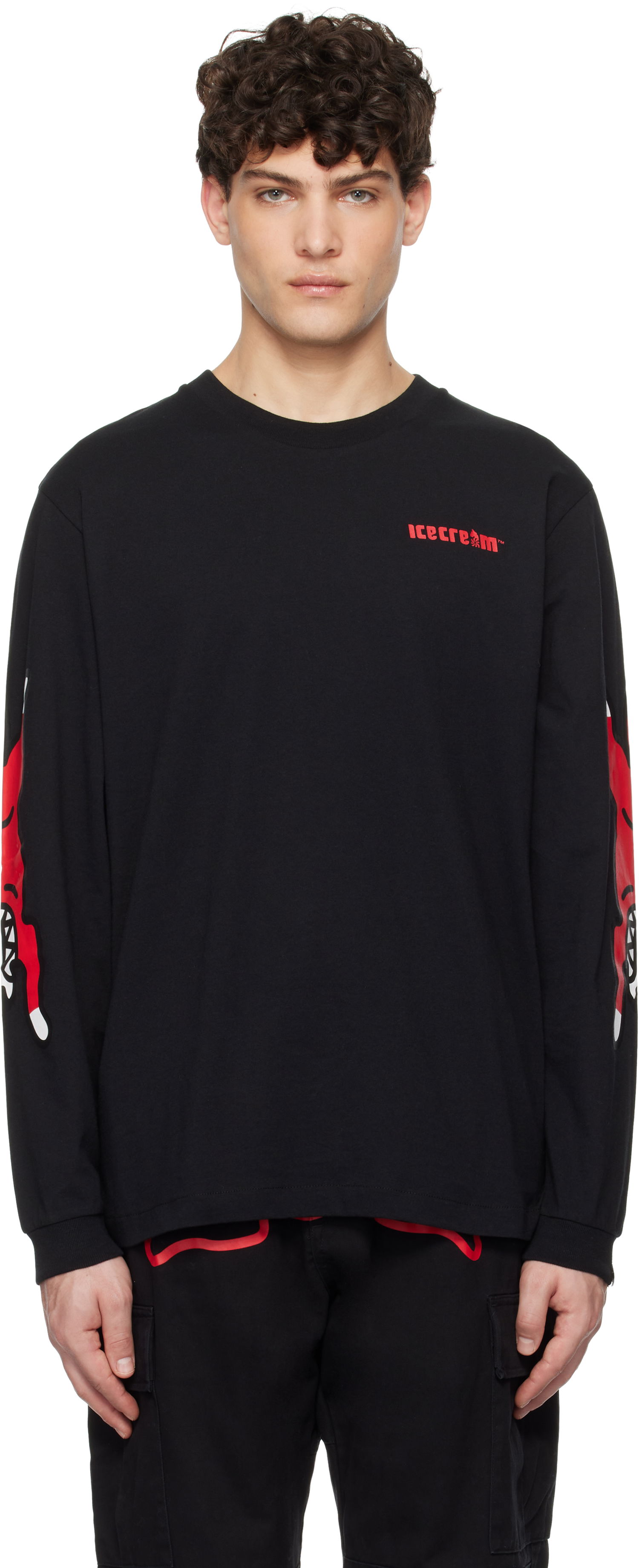 Tričko BBC IceCream ICECREAM Running Dog Long-Sleeve T-Shirt Čierna | IC24486, 0