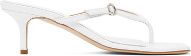 Doplnky Aeyde Aeyde Leigh Leather Toe-Post Heeled Sandals Biela | A11-HS-GAIS55TB162-SS25-1020-007, 0