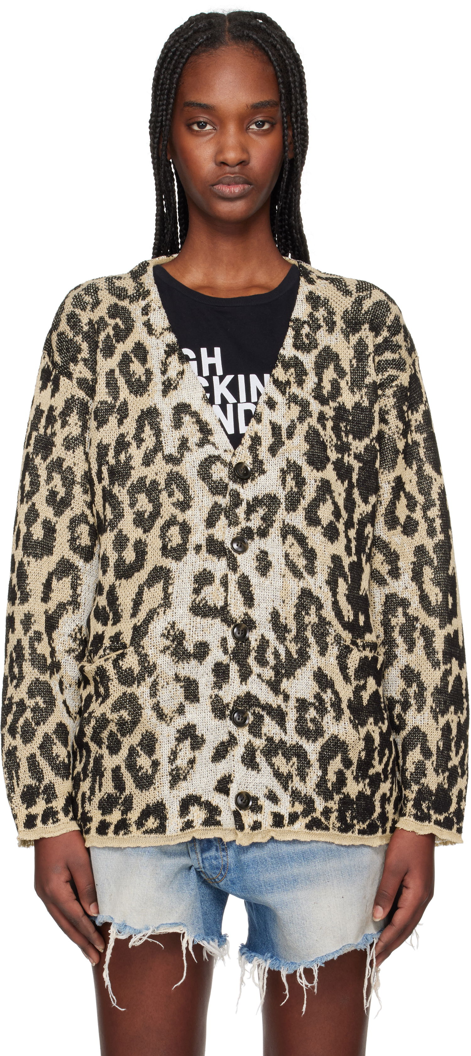 Sveter R13 R13 Boyfriend Cardigan Béžová | R13WY268-Y192B, 0