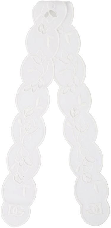 Šál Dolce & Gabbana Dolce&Gabbana Broderie Anglaise Headscarf Biela | FS215ZGDCL5, 0