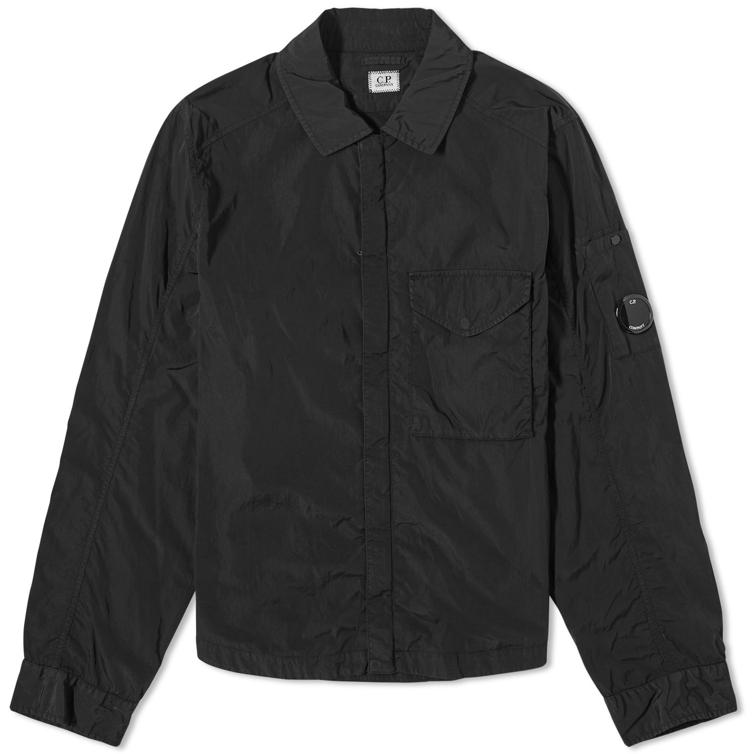 Košeľa C.P. Company Chrome-R Zip Overshirt Čierna | 15CMOS041A-005904G-999, 0