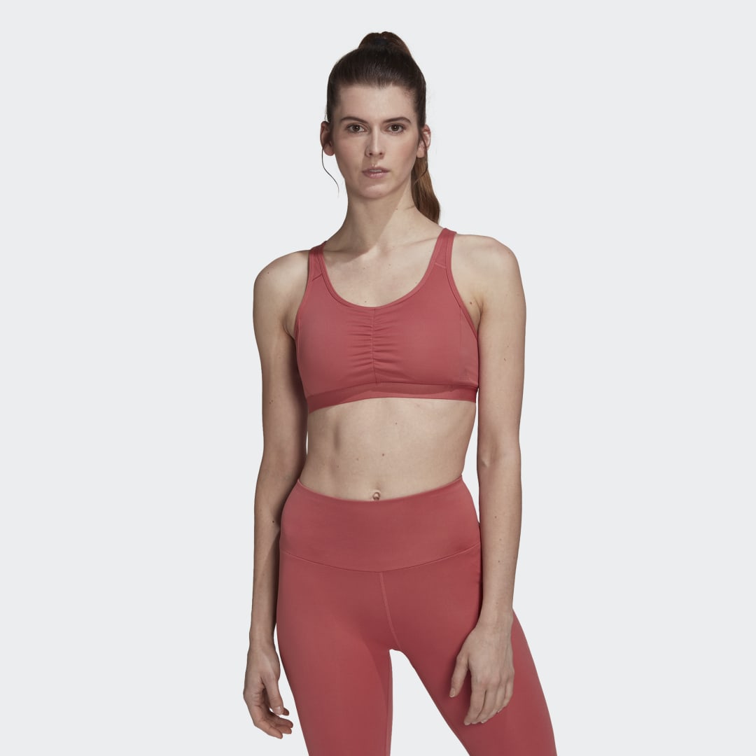 Podprsenka adidas Performance Coreessentials Medium-Support Sports Bra Červená | HL8569, 1