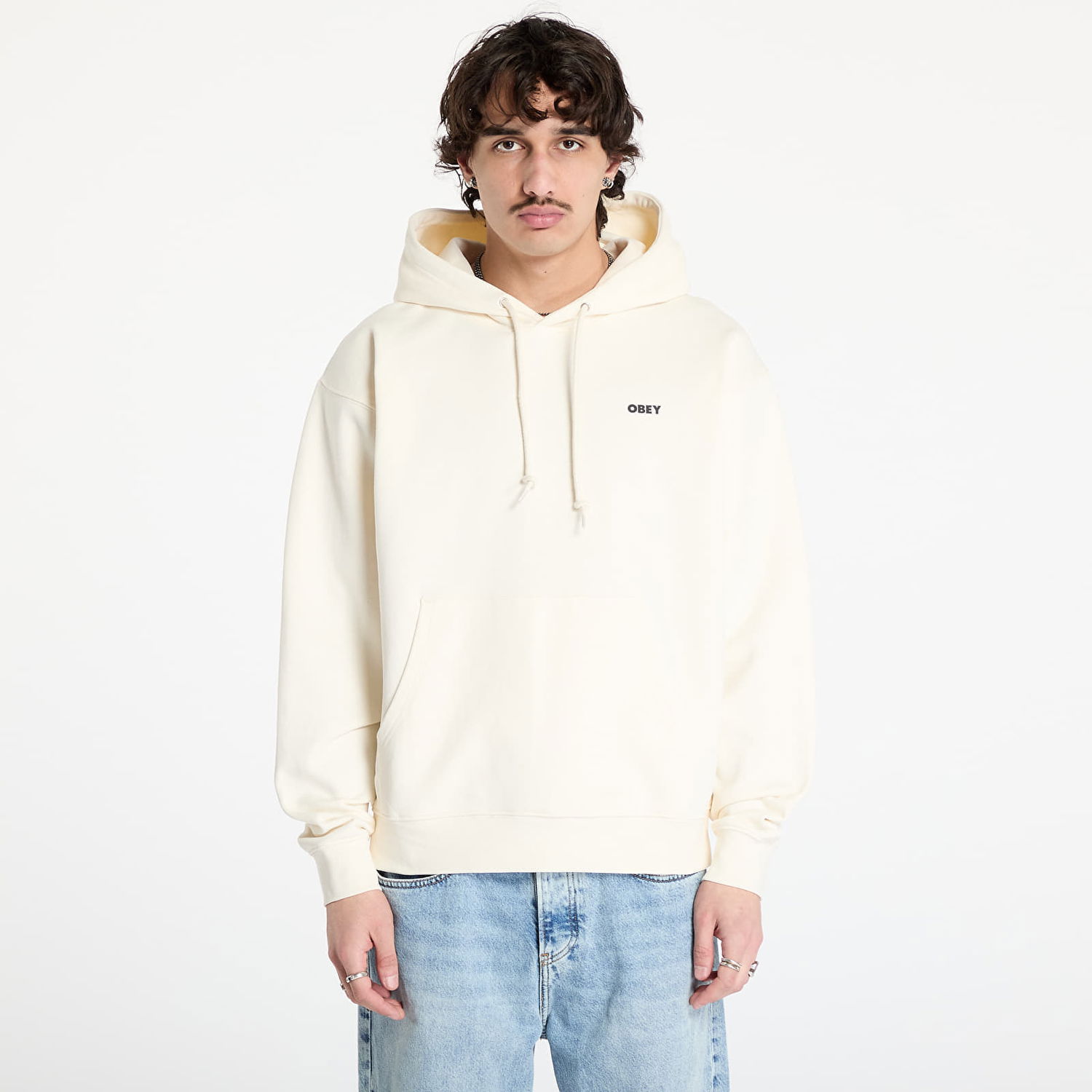 Mikina OBEY OBEY Bold Eye Hoodie Biela | 117464051-UBL, 0