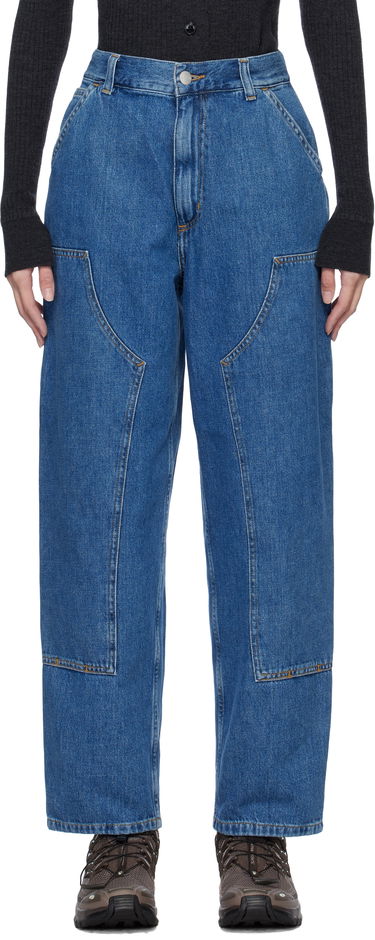 Džínsy Carhartt WIP Double Knee Relaxed Fit Jeans Modrá | I034229 0106, 0